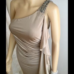 FOREVER 21 Fairy Wing & Beaded One Shoulder Dress